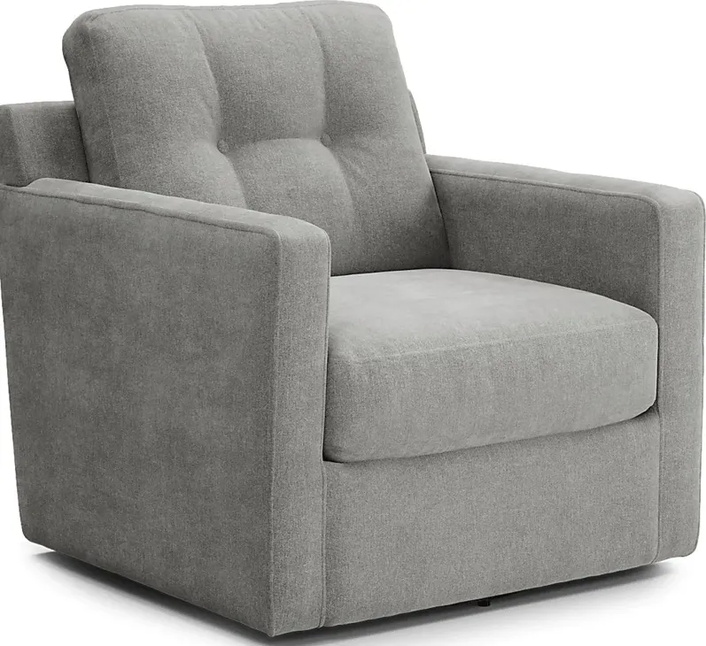 ModularOne Gray Swivel Accent Chair