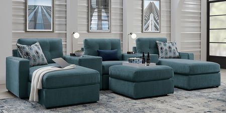 ModularOne Teal 6 Pc Sectional