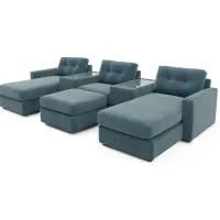 ModularOne Teal 6 Pc Sectional