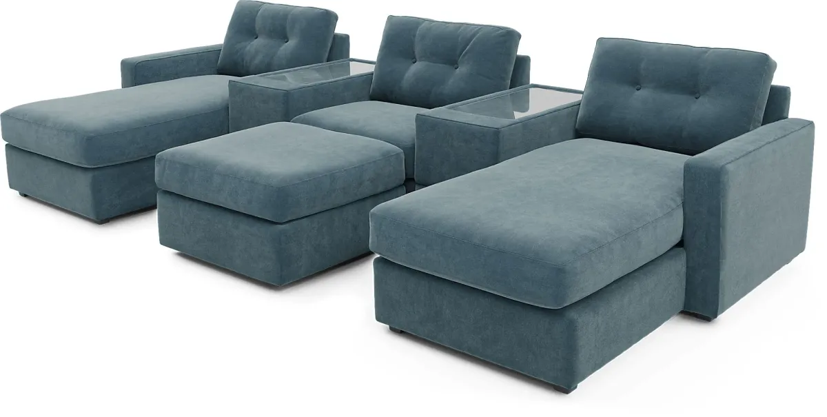 ModularOne Teal 6 Pc Sectional