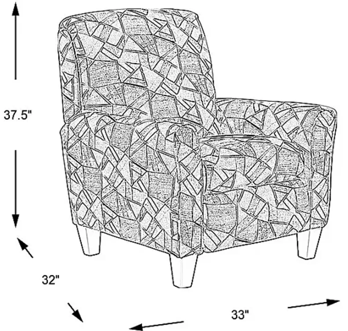 Sandia Heights Gray Accent Pushback Recliner