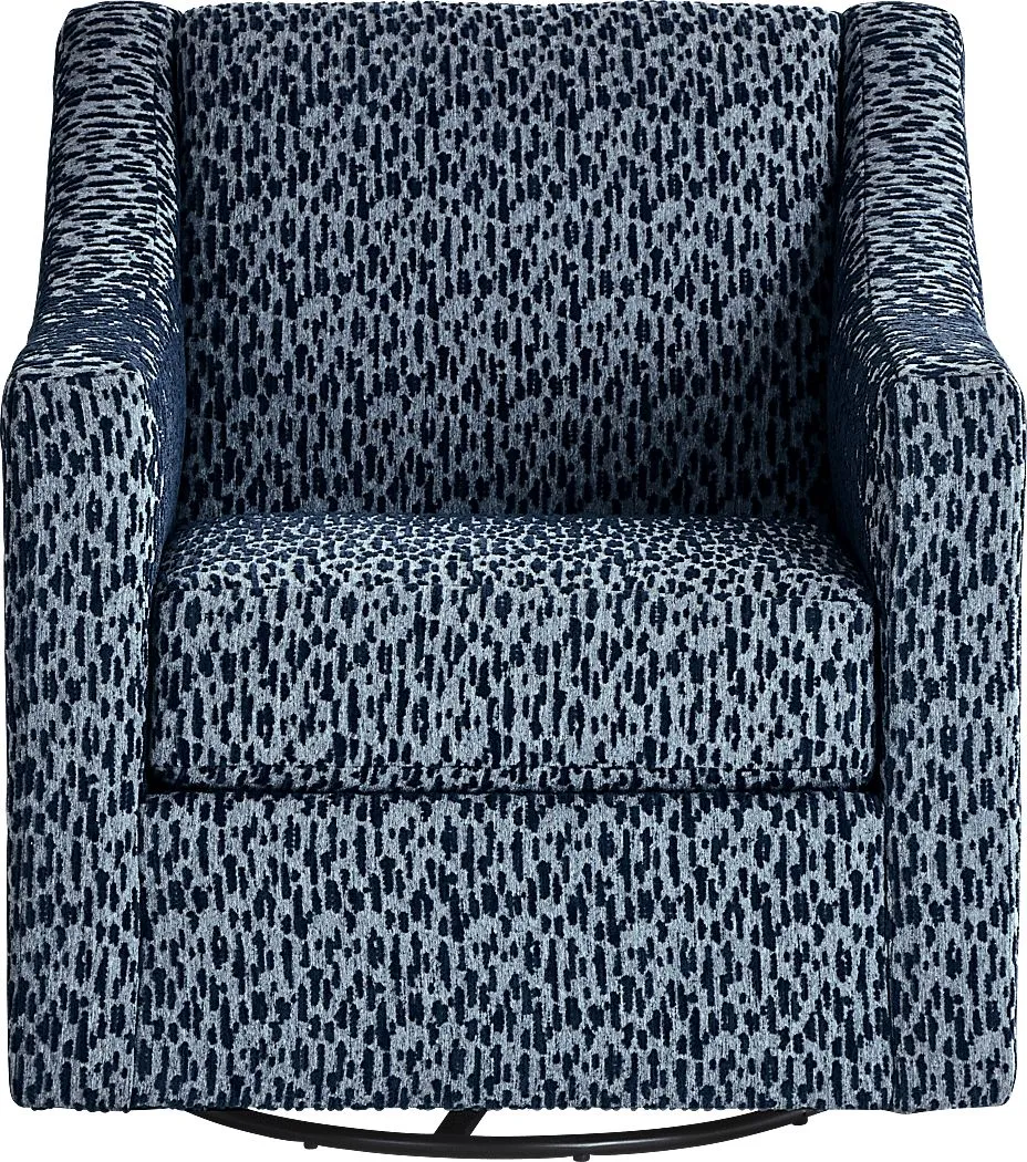 Hutchinson Blue Swivel Chair