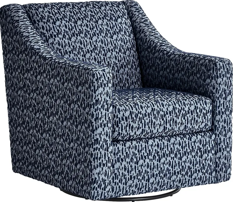 Hutchinson Blue Swivel Chair
