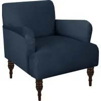 Classical Notes Navy Accent Chair
