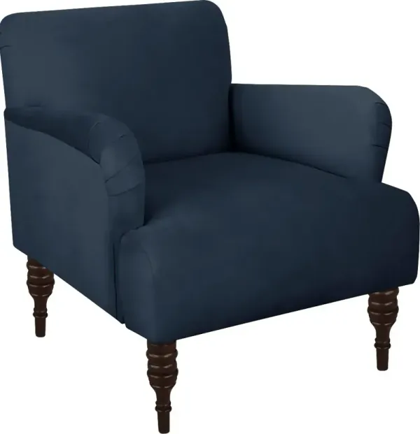 Classical Notes Navy Accent Chair