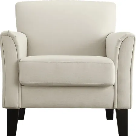 Hawley White Accent Chair