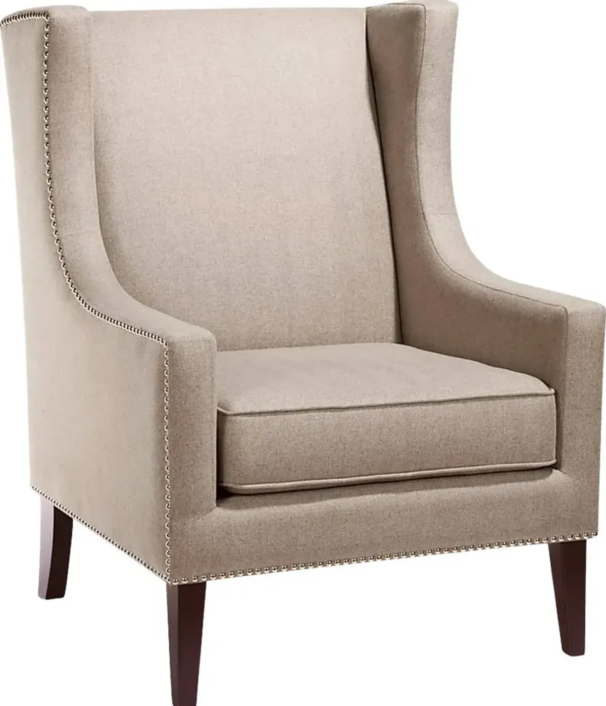 Addington Taupe Herringbone Accent Chair