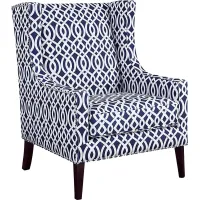 Addington Blue Print Accent Chair