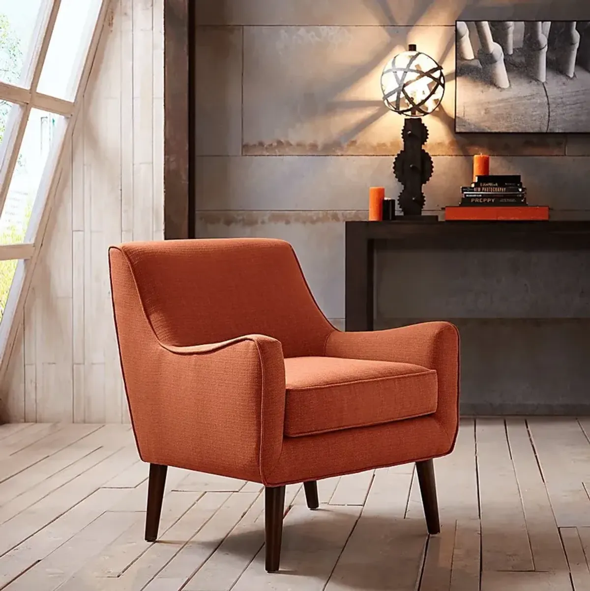 Frostwood Orange Accent Chair