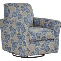 Kailani Coast Blue Swivel Chair