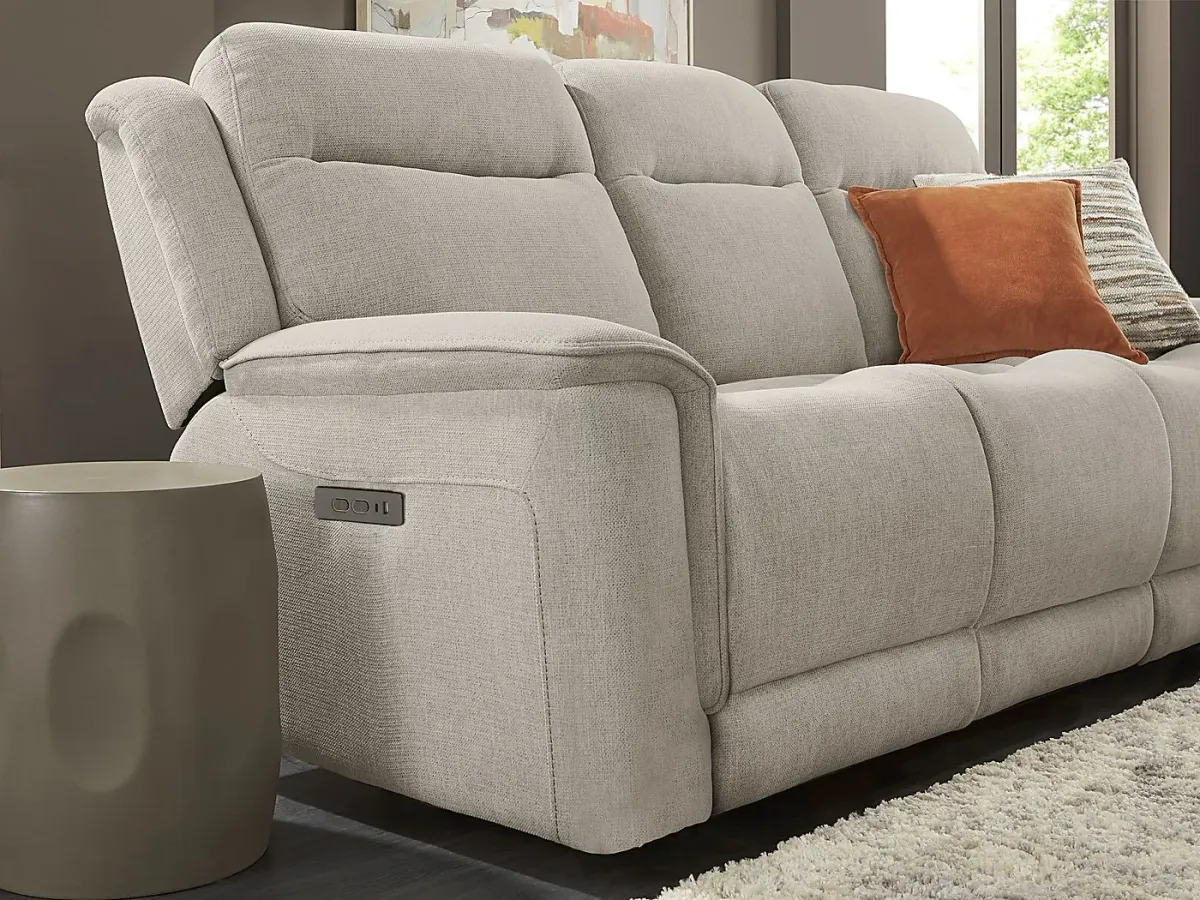 Meadow Park Cement 5 Pc Dual Power Reclining Living Room