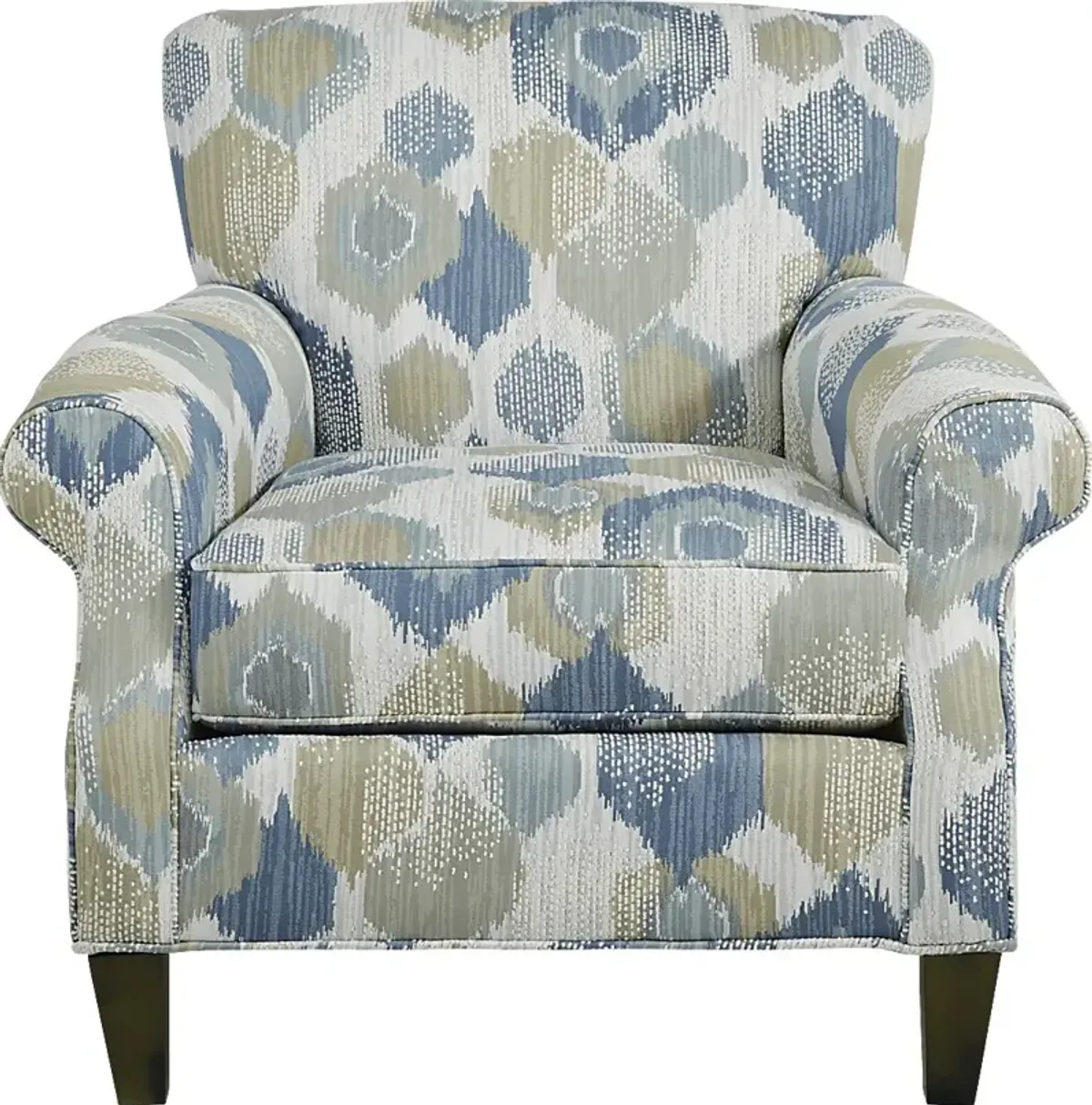 Beachside Walk Blue Slipcover Accent Chair