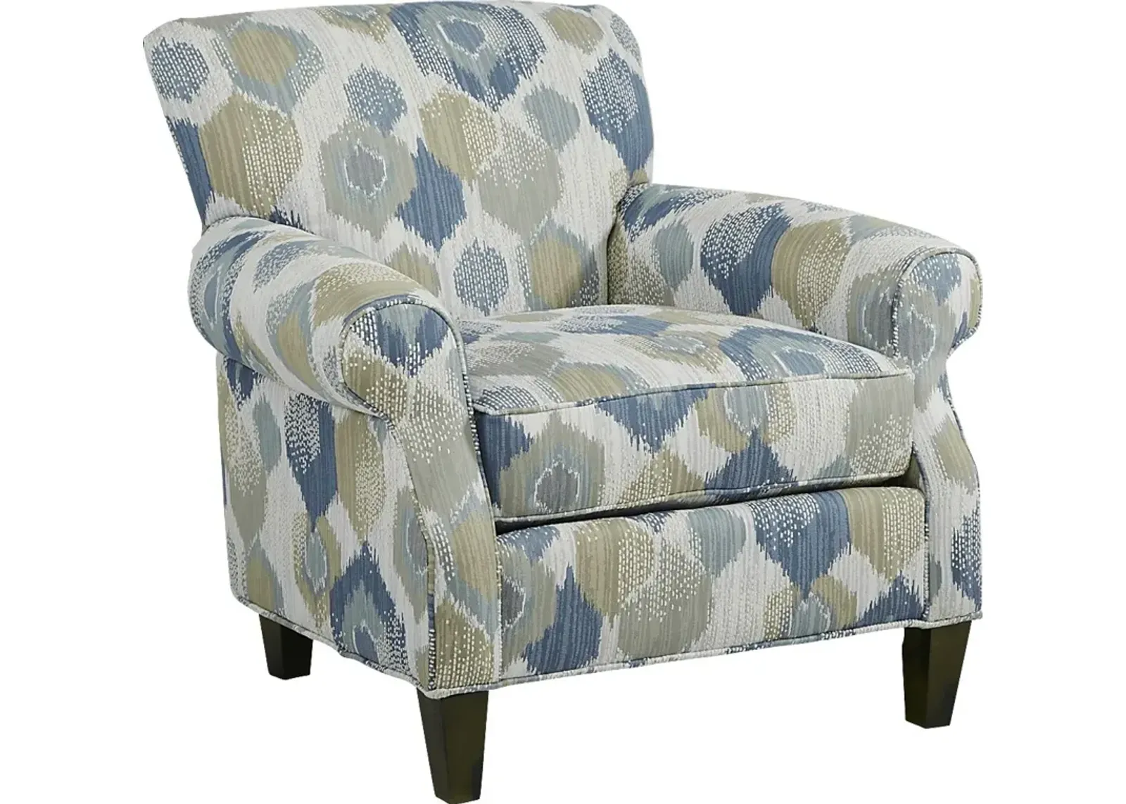 Beachside Walk Blue Slipcover Accent Chair