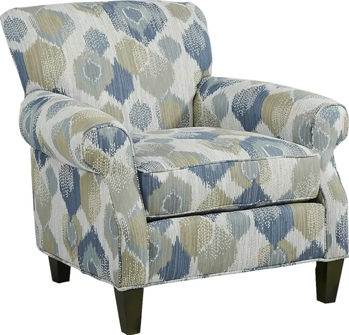 Beachside Walk Blue Slipcover Accent Chair