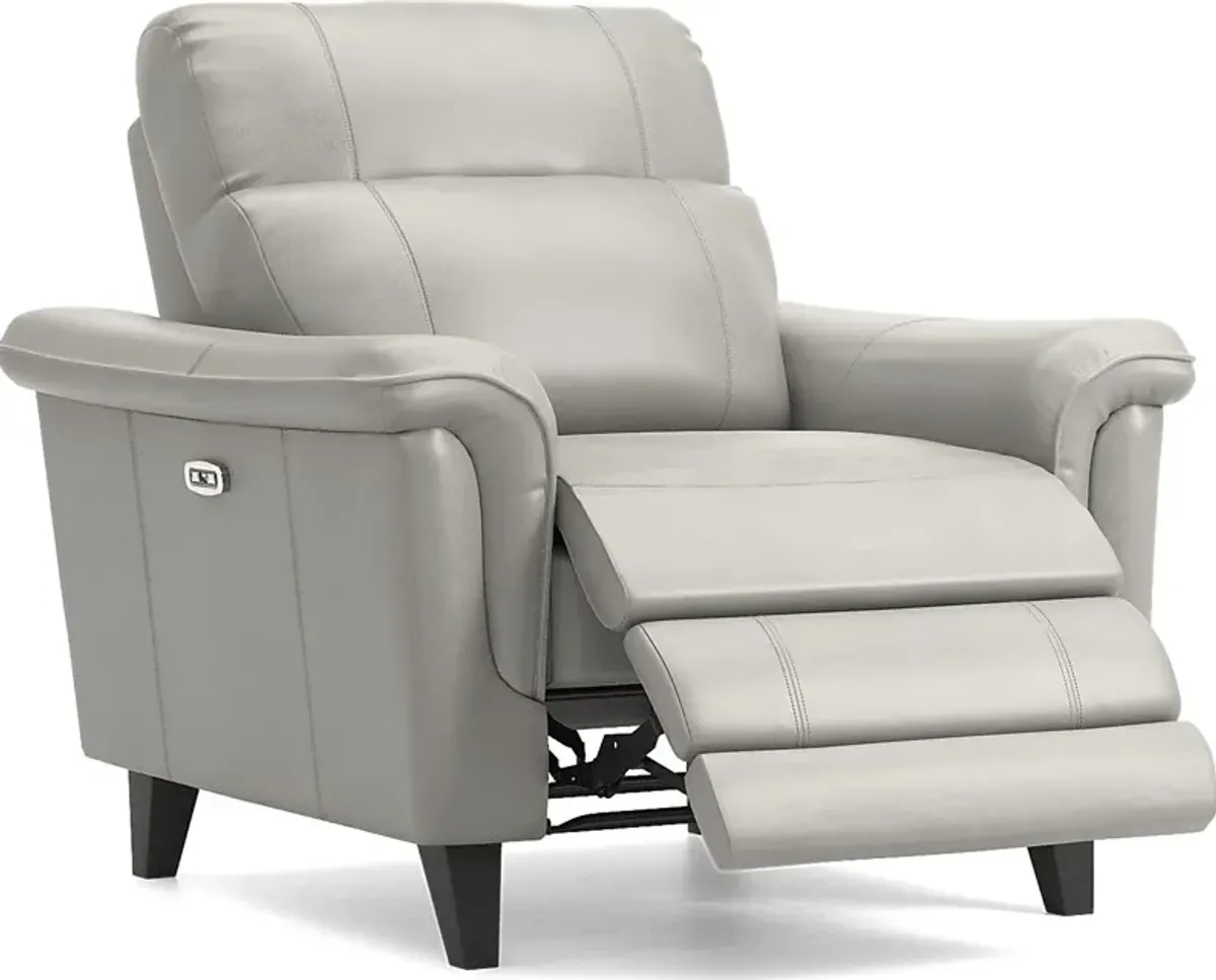 Avezzano Stone Leather 8 Pc Living Room with Dual Power Reclining Sofa