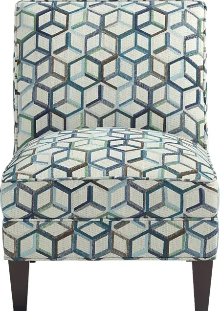 Cubism Emerald Armless Accent Chair