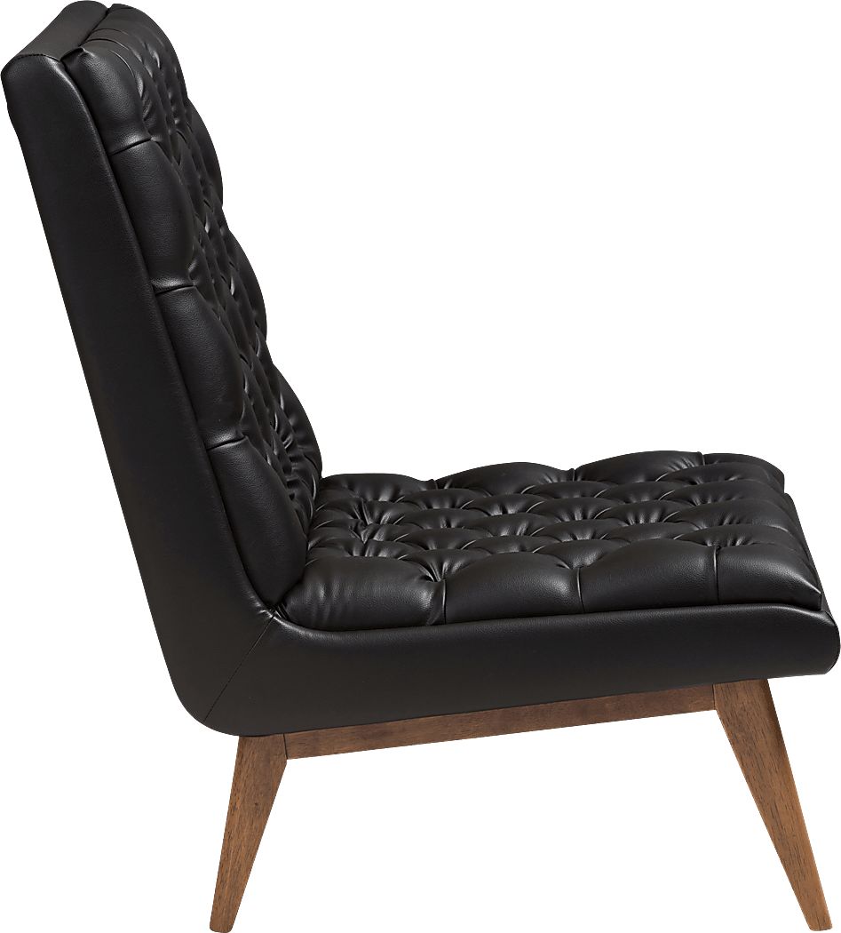 Minneha Black Accent Chair