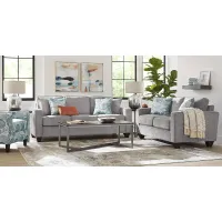 Alanis Bay Gray 7 Pc Living Room with Sleeper Sofa