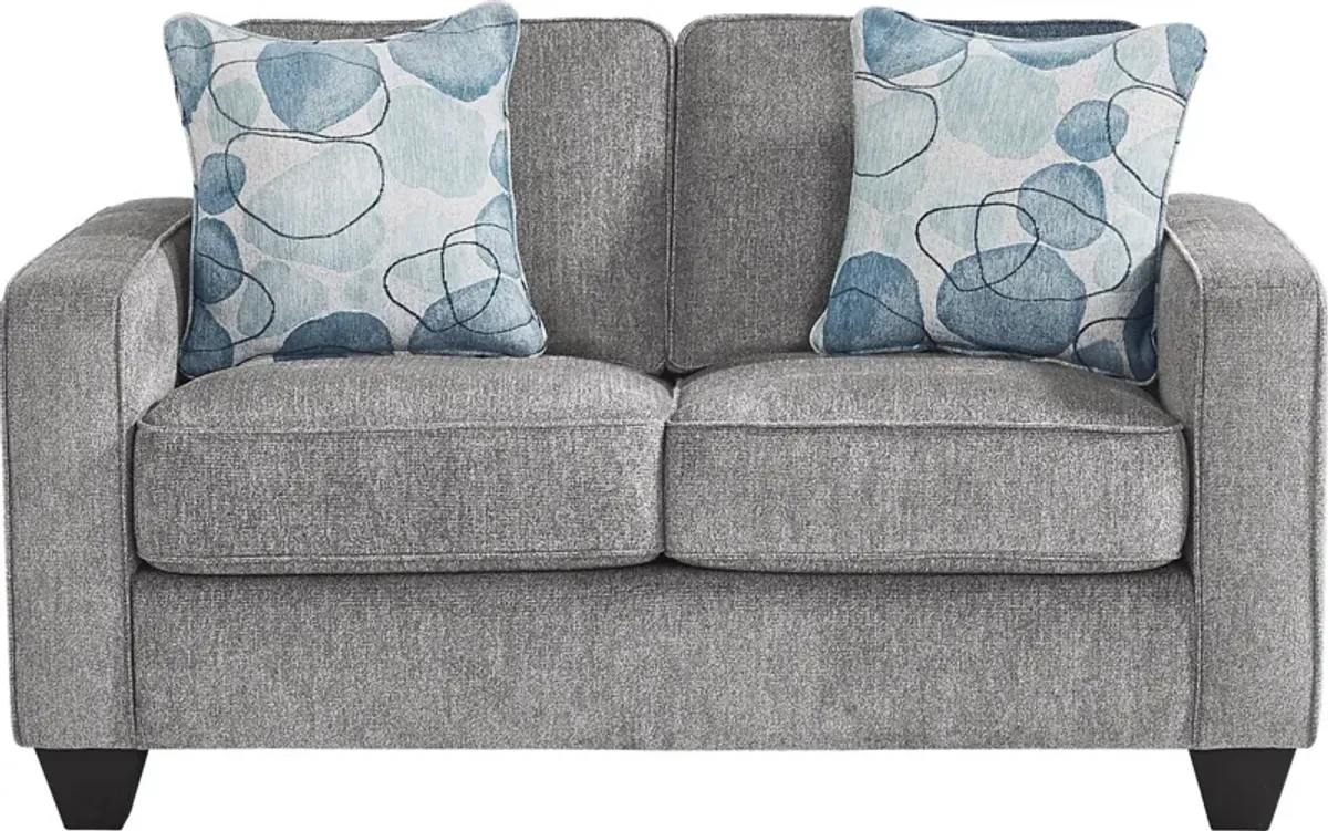 Alanis Bay Gray 7 Pc Living Room with Gel Foam Sleeper Sofa