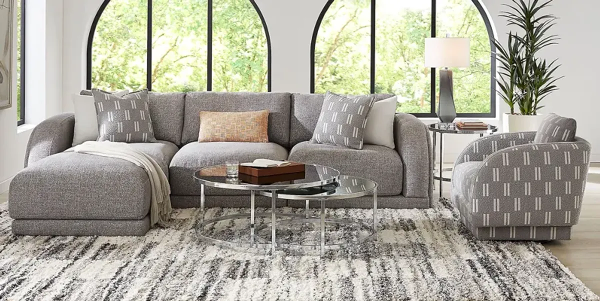 Latham Court Gray 4 Pc Sectional