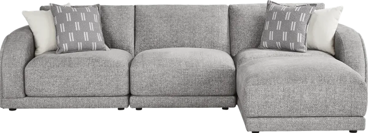 Latham Court Gray 4 Pc Sectional