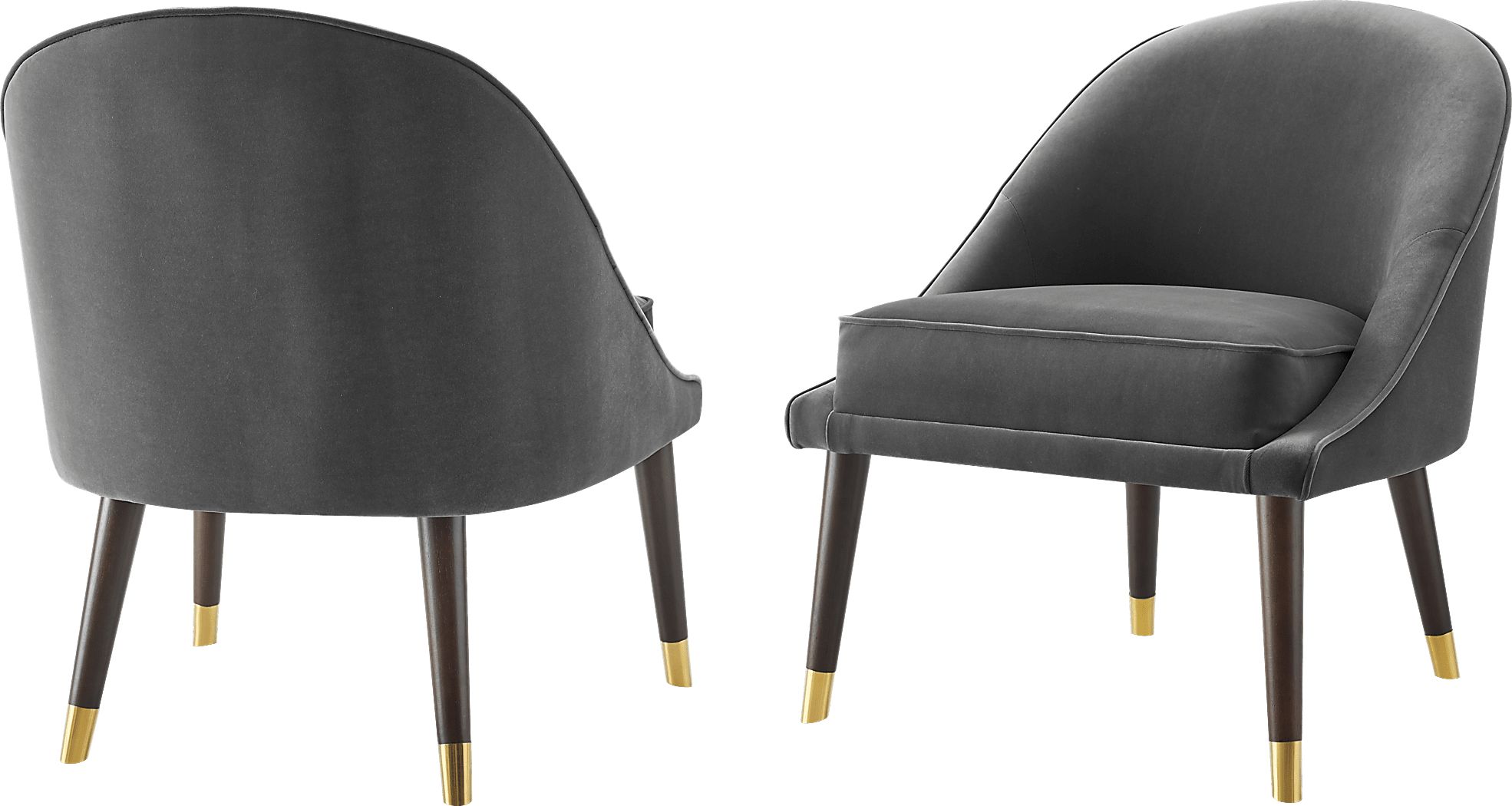 Evadean Charcoal Gray Accent Chair