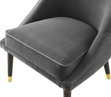 Evadean Charcoal Gray Accent Chair