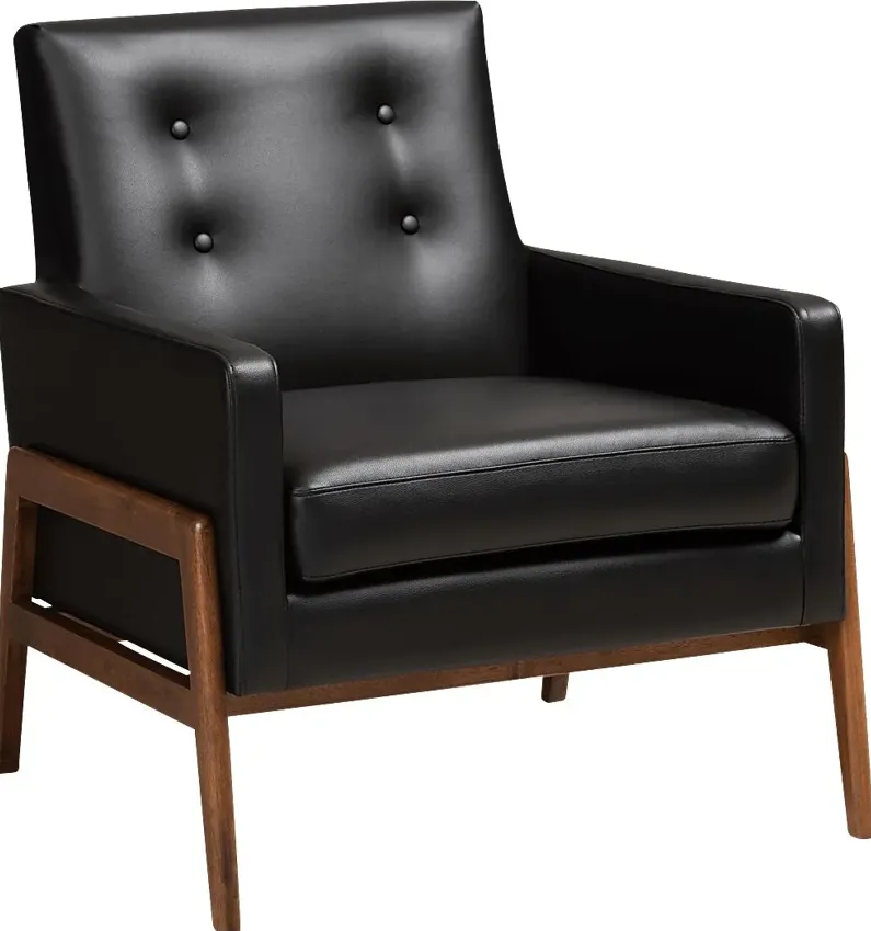 Diplari Black Accent Chair