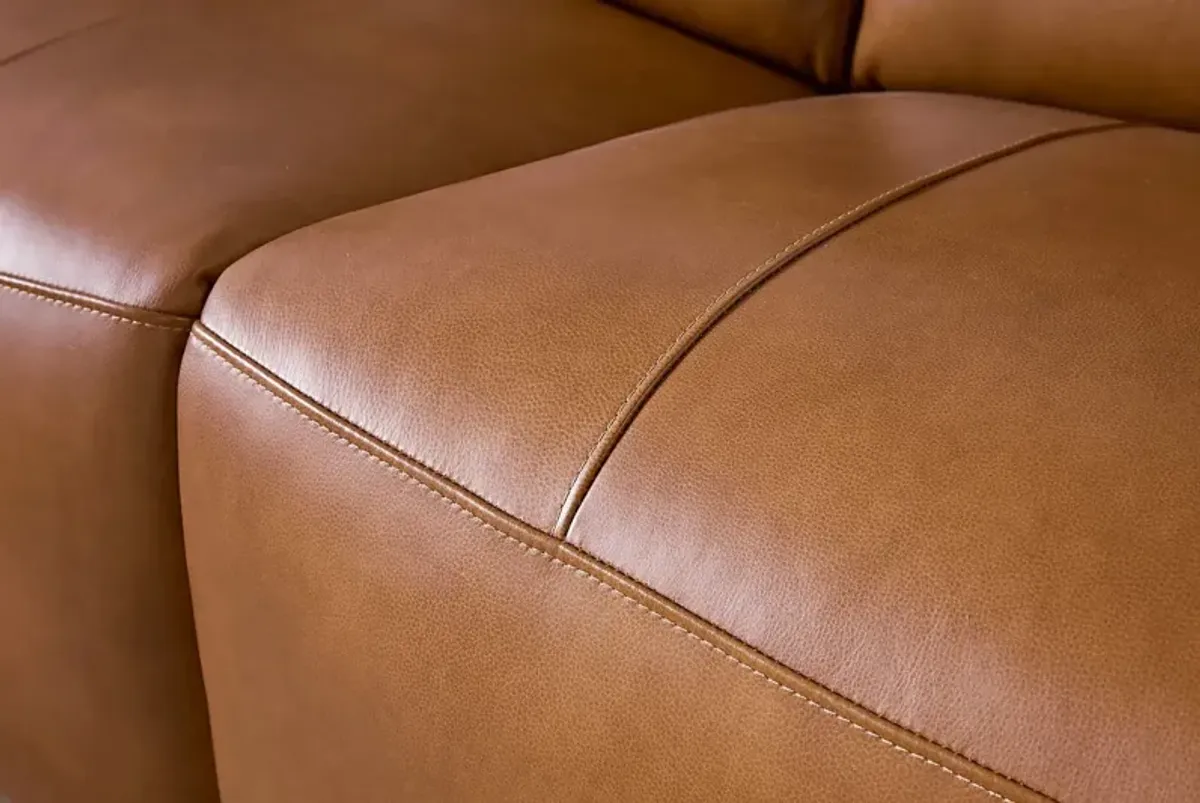 Huntington Saddle Leather 6 Pc Dual Power Reclining Sectional