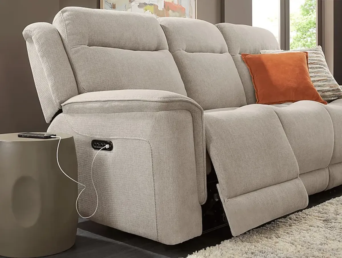 Kamden Place Cement 5 Pc Dual Power Reclining Living Room