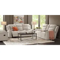 Kamden Place Cement 5 Pc Dual Power Reclining Living Room
