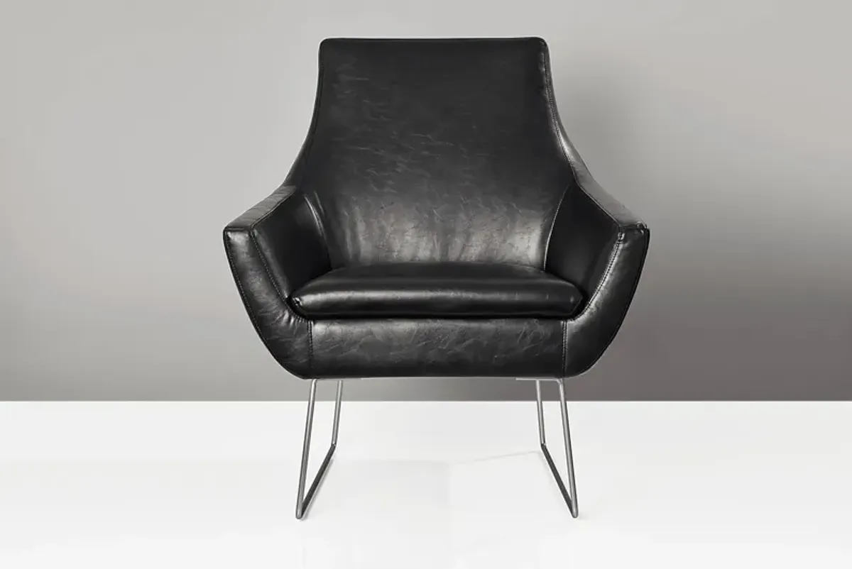 Keckler Black Accent Chair