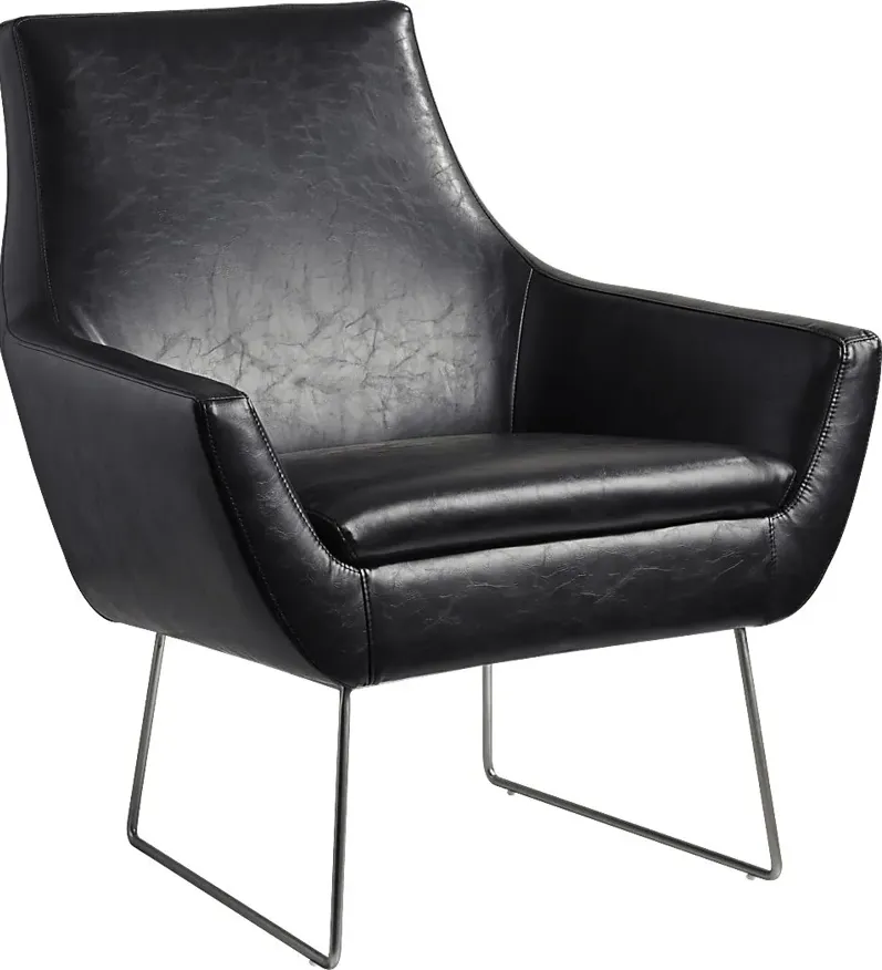 Keckler Black Accent Chair