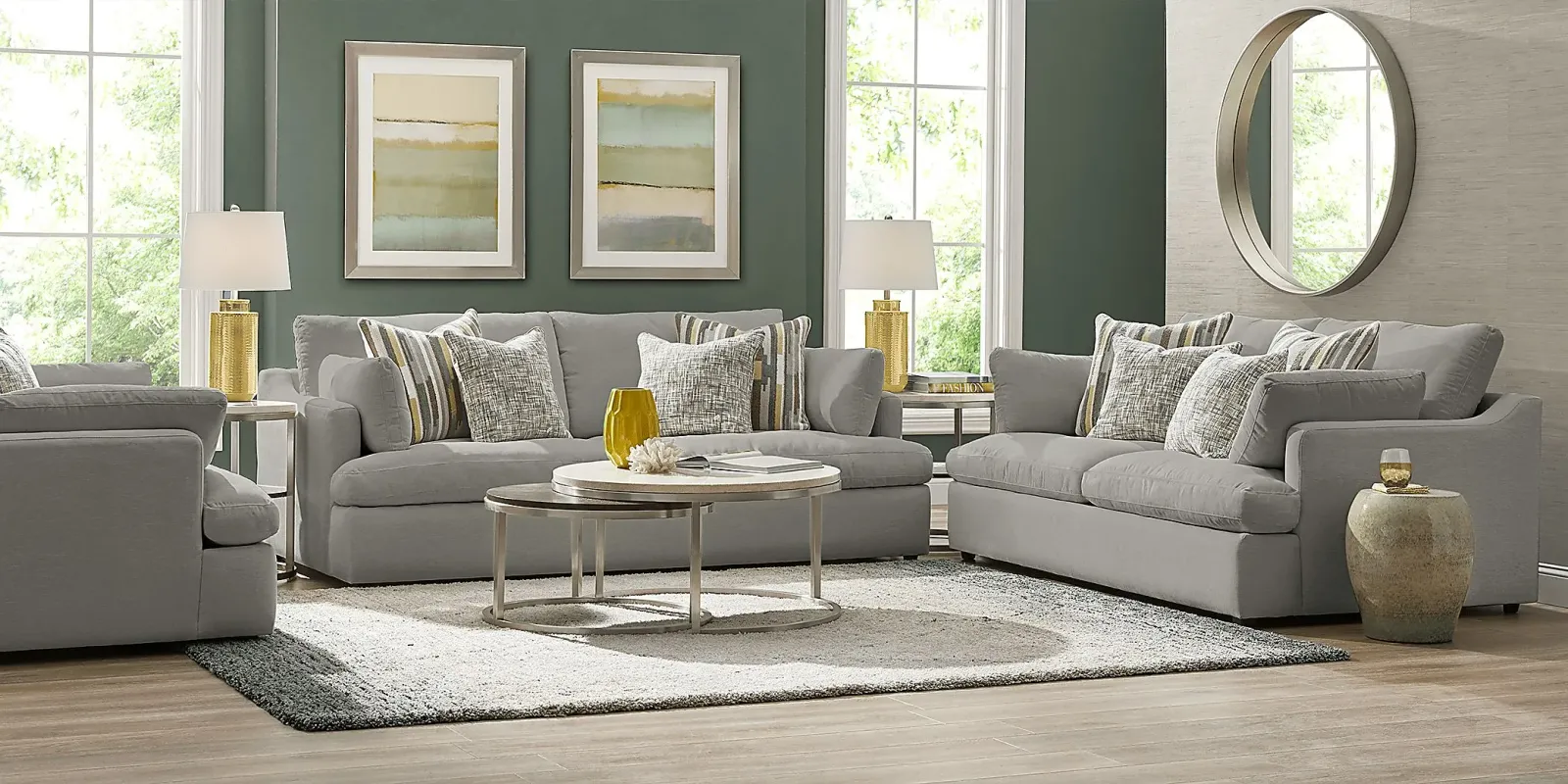 Aldon Park Gray 7 Pc Living Room