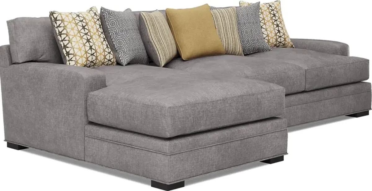 Palm Springs Silver 2 Pc Sectional