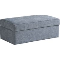 Bellingham Chambray Textured Chenille Storage Ottoman