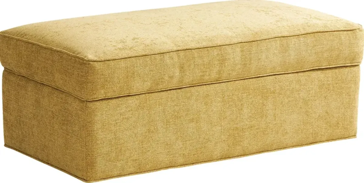 Bellingham Sunflower Chenille Storage Ottoman