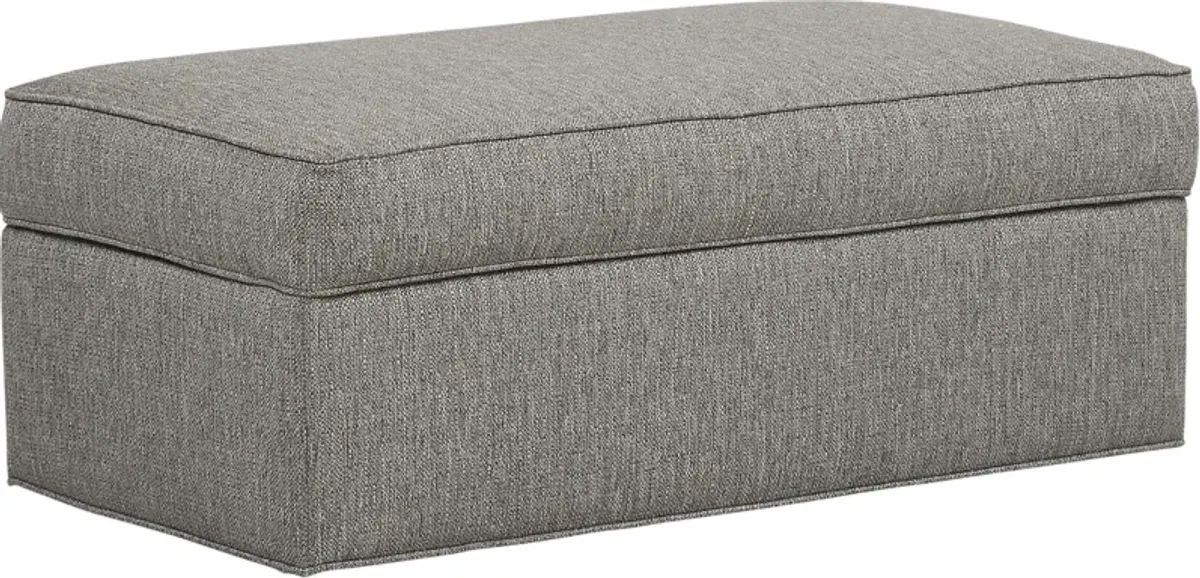 Bellingham Gray Textured Storage Ottoman