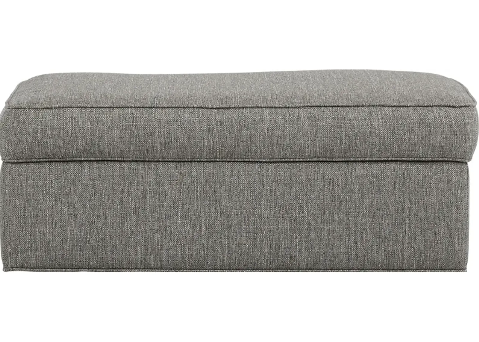 Bellingham Gray Textured Storage Ottoman