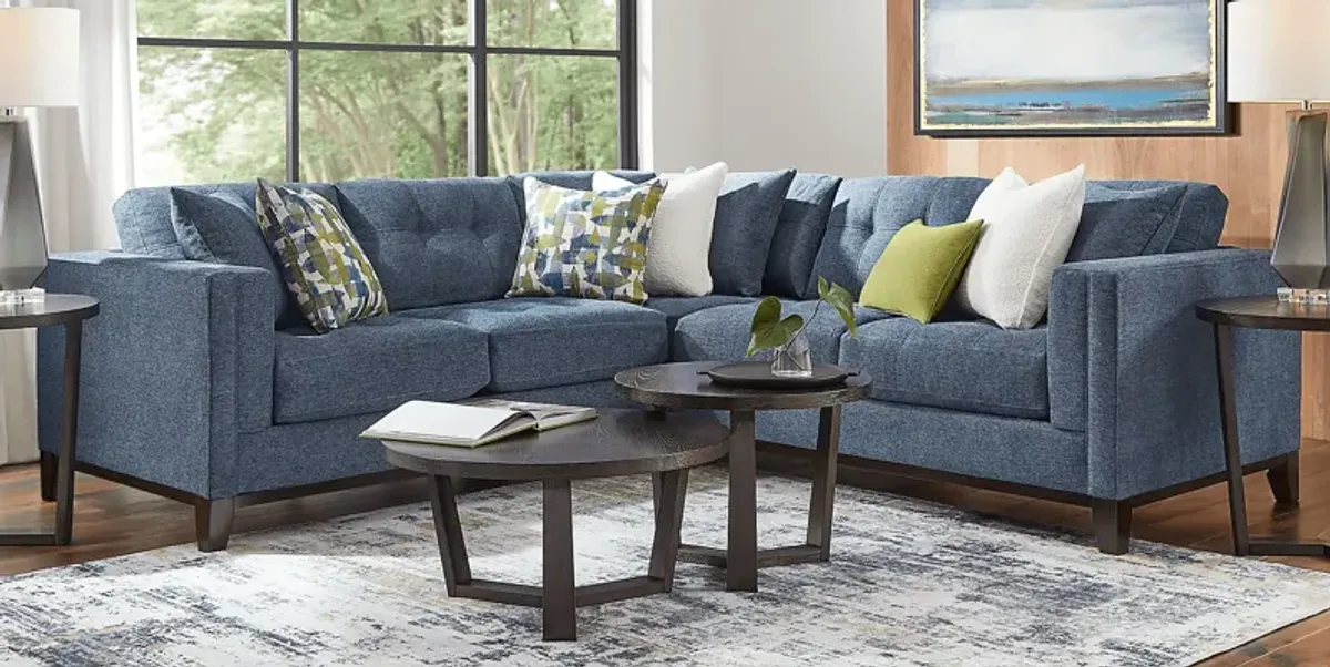 Chatham Navy 5 Pc Sectional Living Room