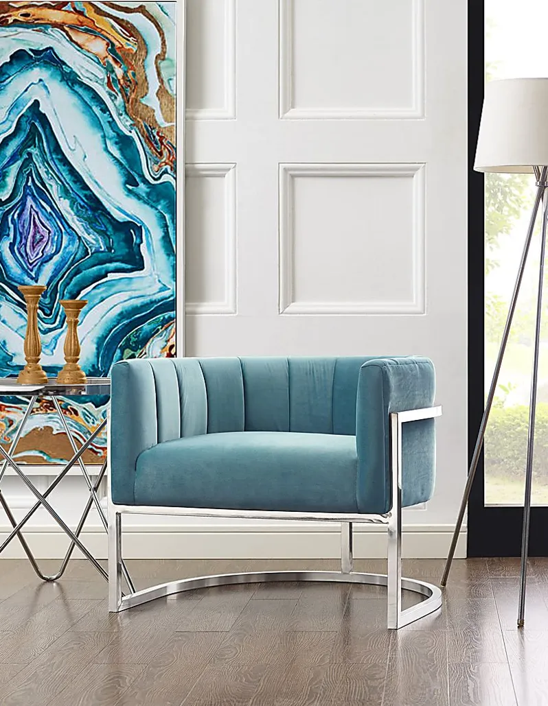 Arietta Blue Accent Chair