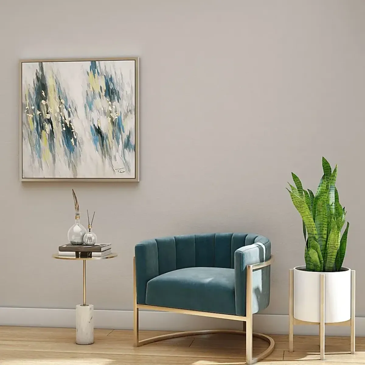 Arietta Blue Accent Chair