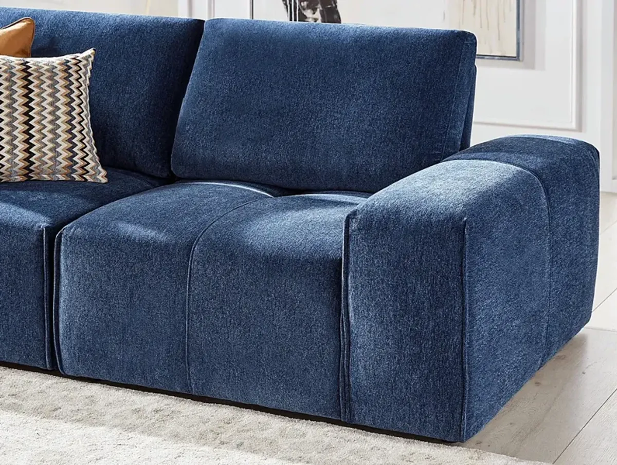 Laney Blue 6 Pc Sectional Living Room