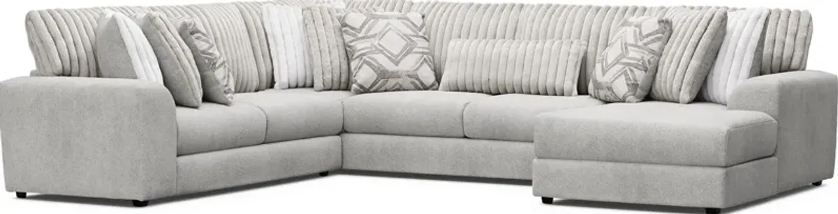 Moreau Street Gray 6 Pc Sectional Living Room