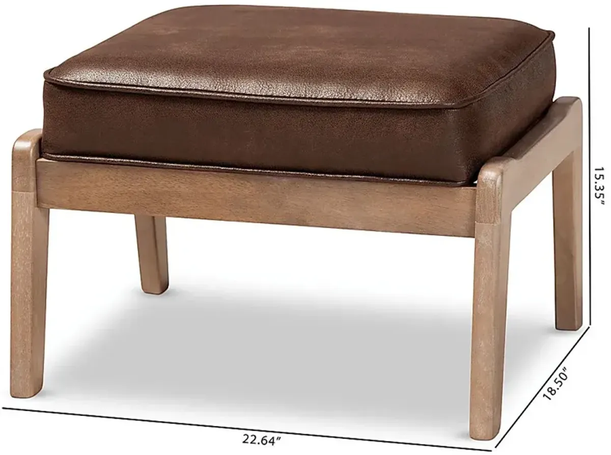 Tuthill Brown Ottoman