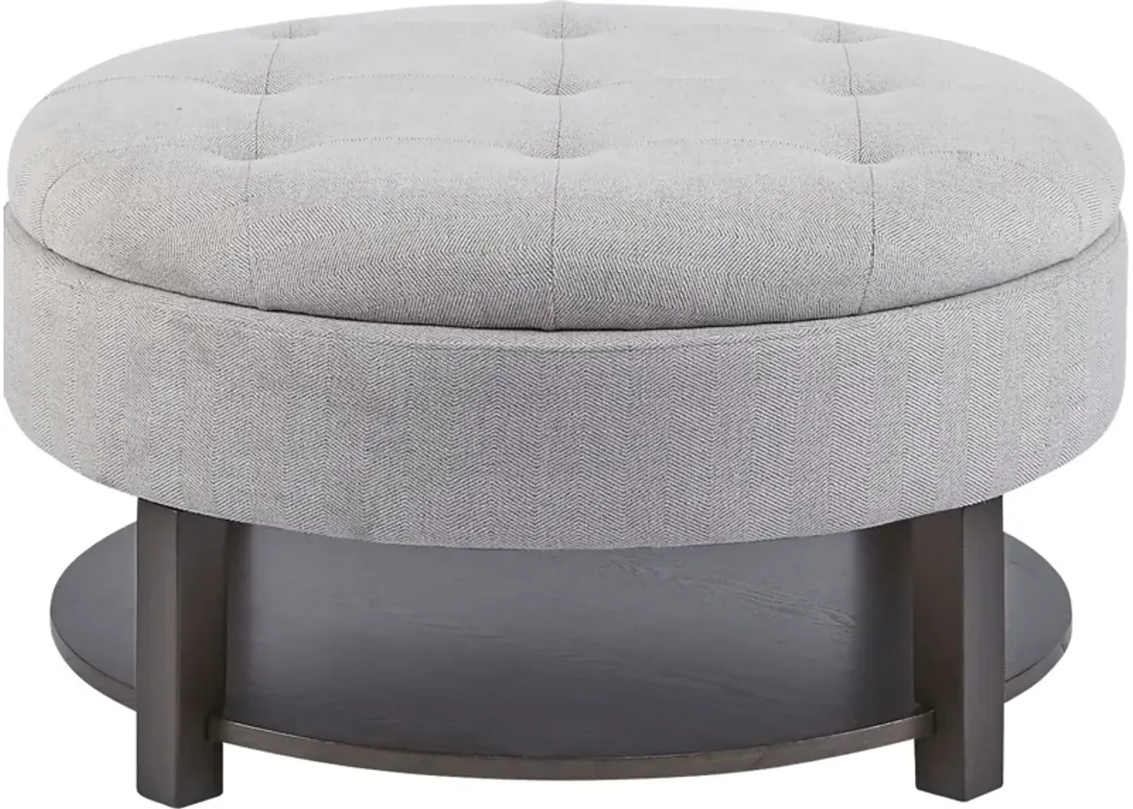 Macmora Gray Storage Ottoman