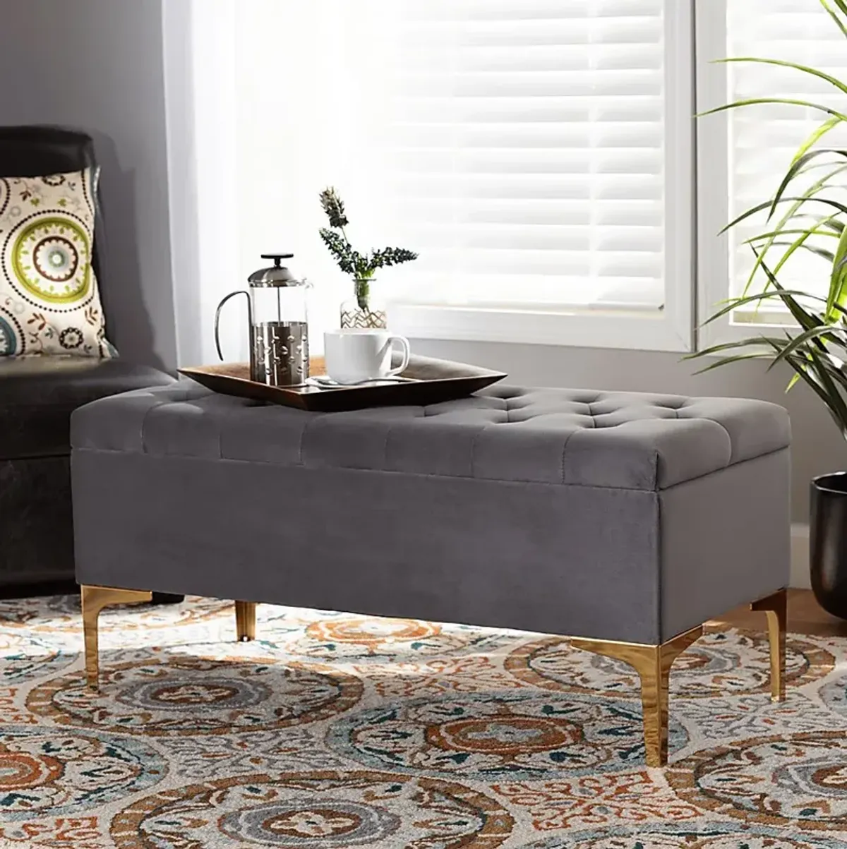 Oatmill Gray Ottoman