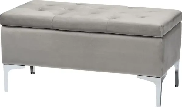 Kari Way Gray Ottoman