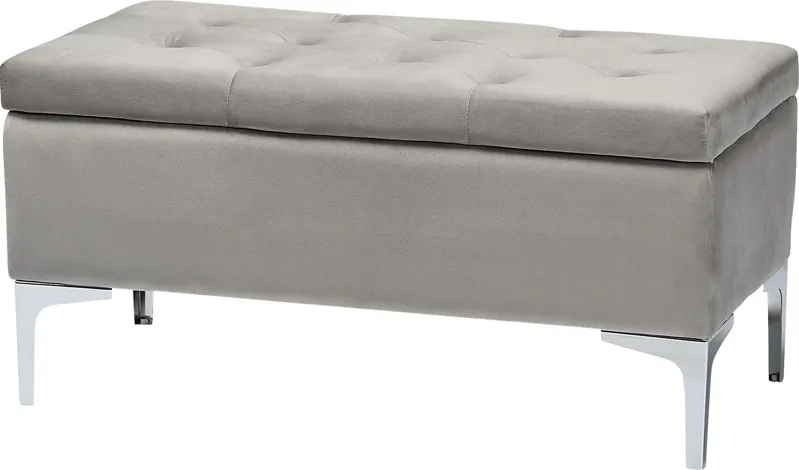 Kari Way Gray Ottoman