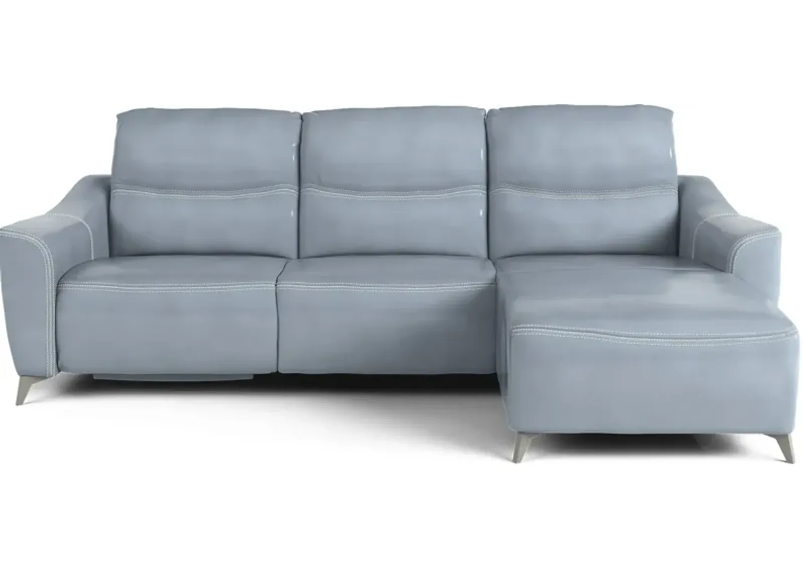 Domio Hydra Leather 3 Pc Power Reclining Sectional